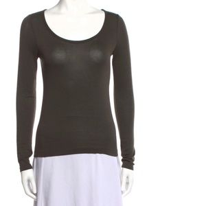 NWT Vince Scoop Neck Long Sleeve Top
